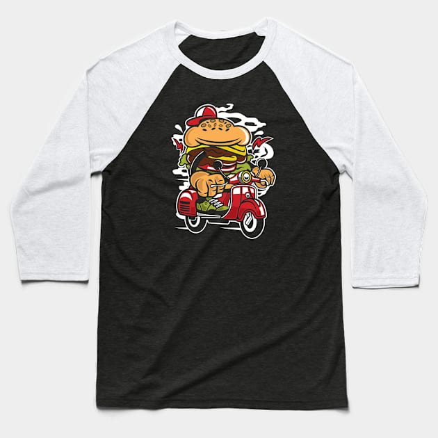 Fast Food Baseball T-Shirt by MisfitInVisual